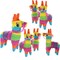 6 Pack 4"X7" Mini Donkey Pinata, Little Rainbow Llama Pinata for Birthday, Cinco De Mayo, Fiestas Decorations Party Favors